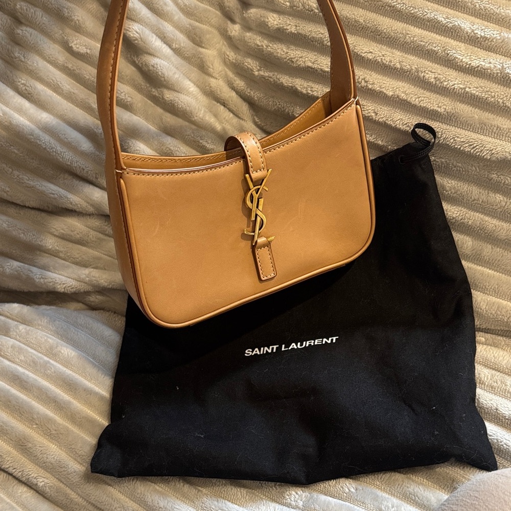 Saint Laurent Tan Leather Women's Bag Mini
